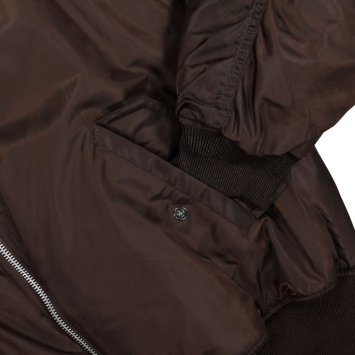 Juun.J Shearing Lamb Collar Ma-1 Jumper Brown Detail view 4 | Gate
