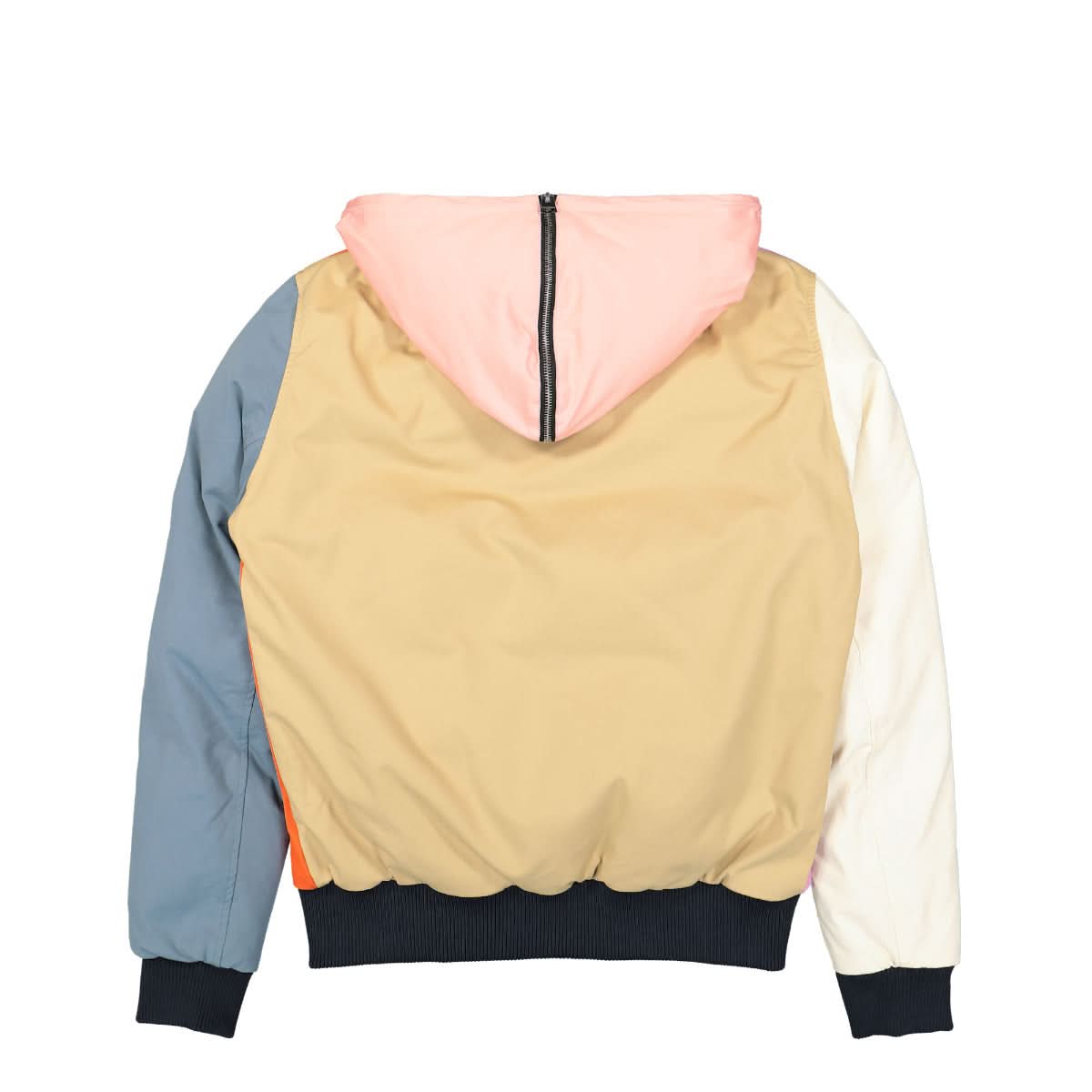 JW Anderson Padded Colour Block Bomber Jacket Multicolor Detail view 1 | Gate