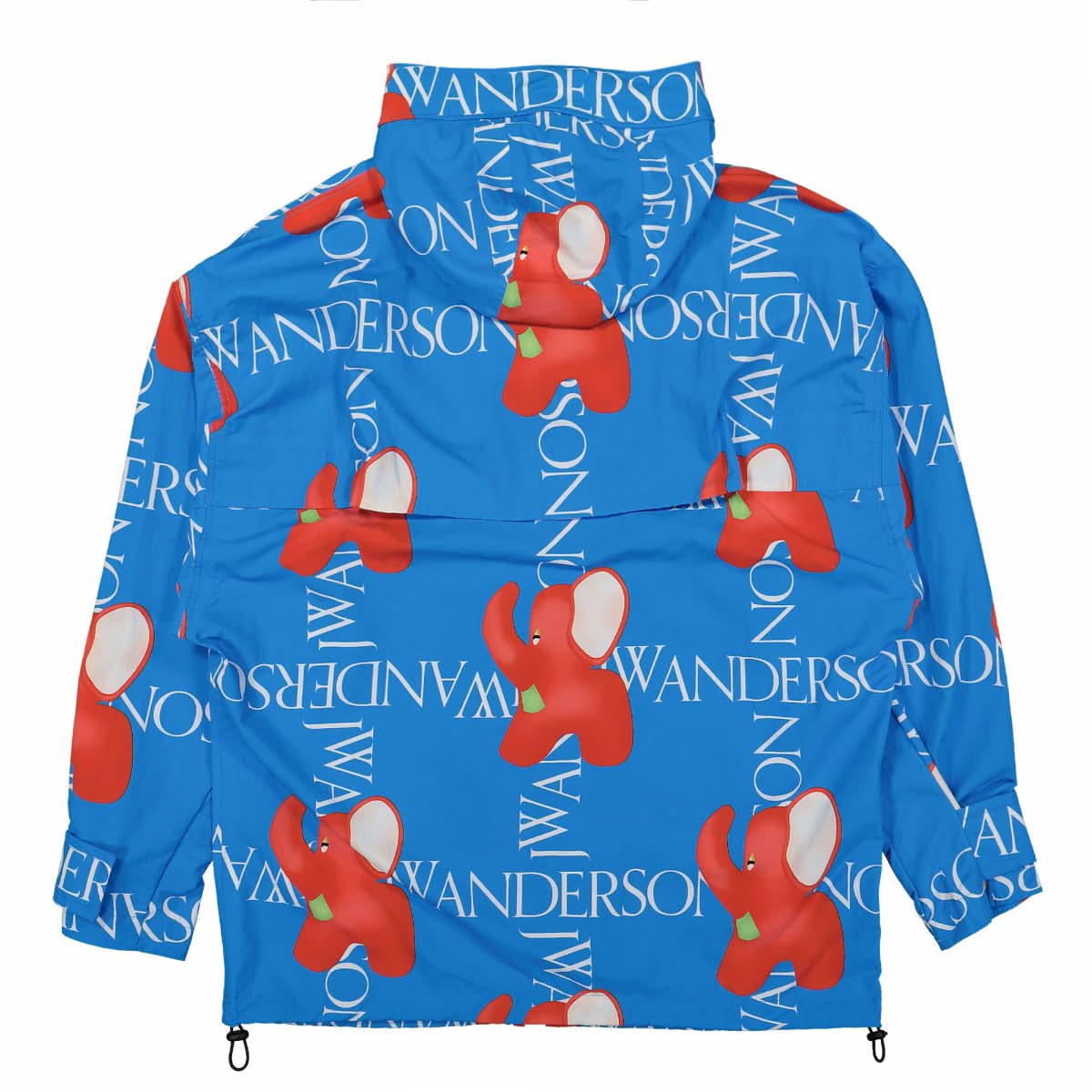 JW Anderson Hooded Shell Jacket Blue Detail view 1 | Gate