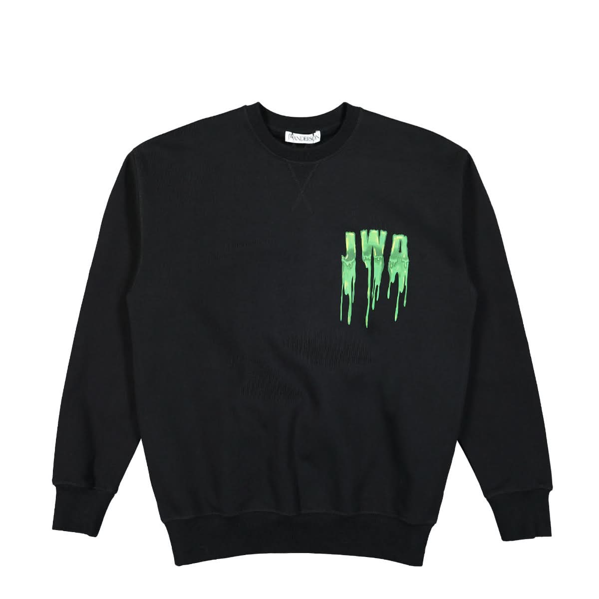 JW Anderson Slime Logo Classic Sweatshirt Black Detail view 1 | Gate