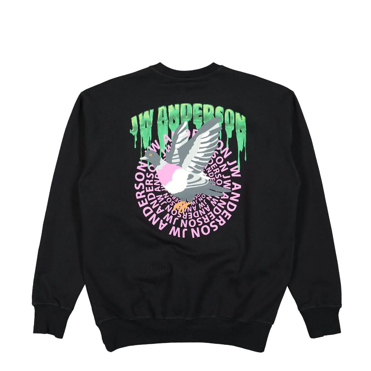 JW Anderson Slime Logo Classic Sweatshirt Black Detail view 2 | Gate