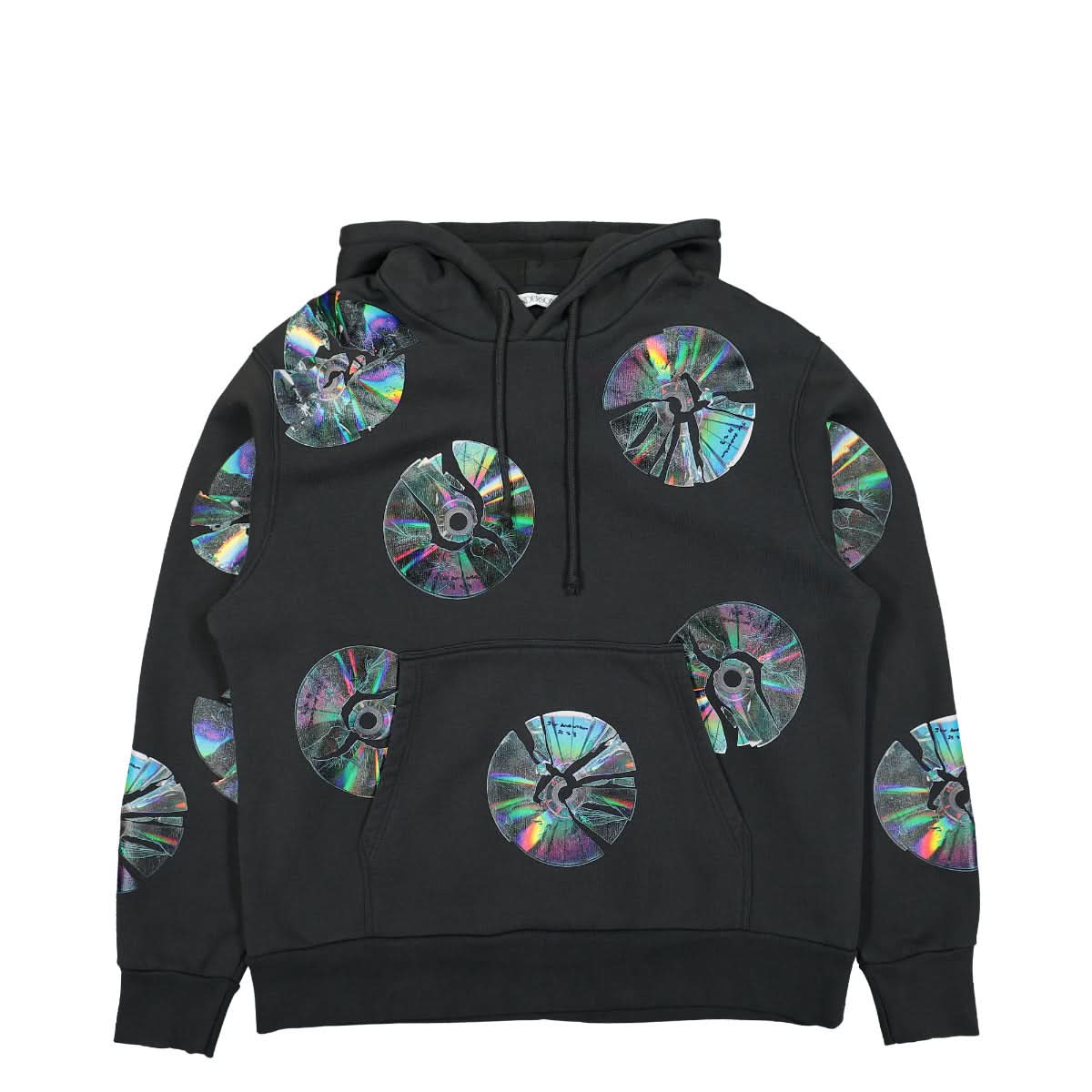 JW Anderson Smashed CD Hoodie Black Detail view 1 | Gate