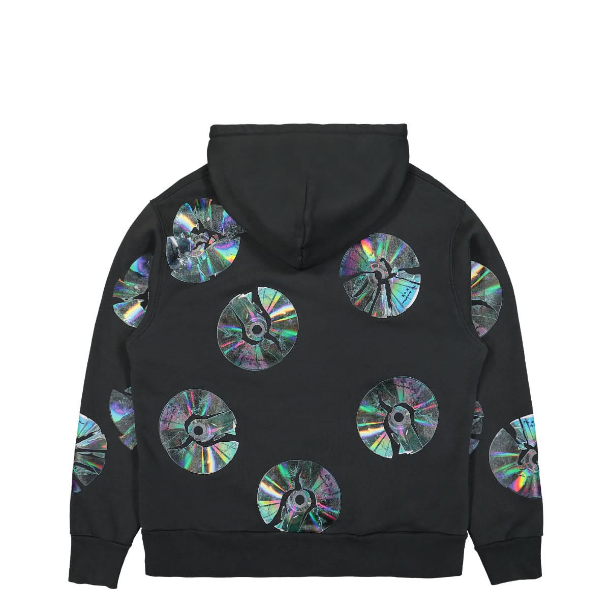 JW Anderson Smashed CD Hoodie Black Detail view 1 | Gate