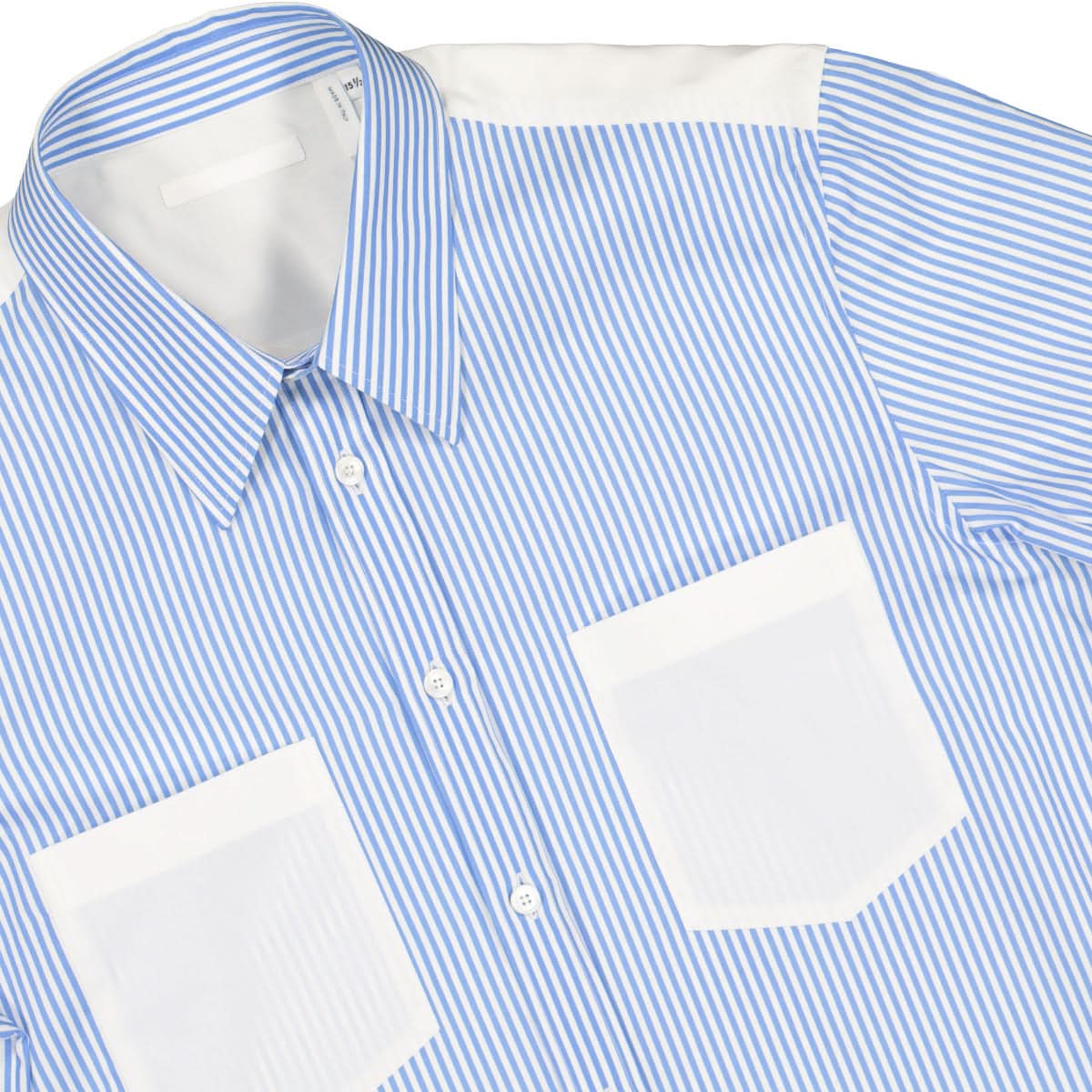 Helmut Lang Stripe PR Shirt White,Blue Detail view 3 | Gate