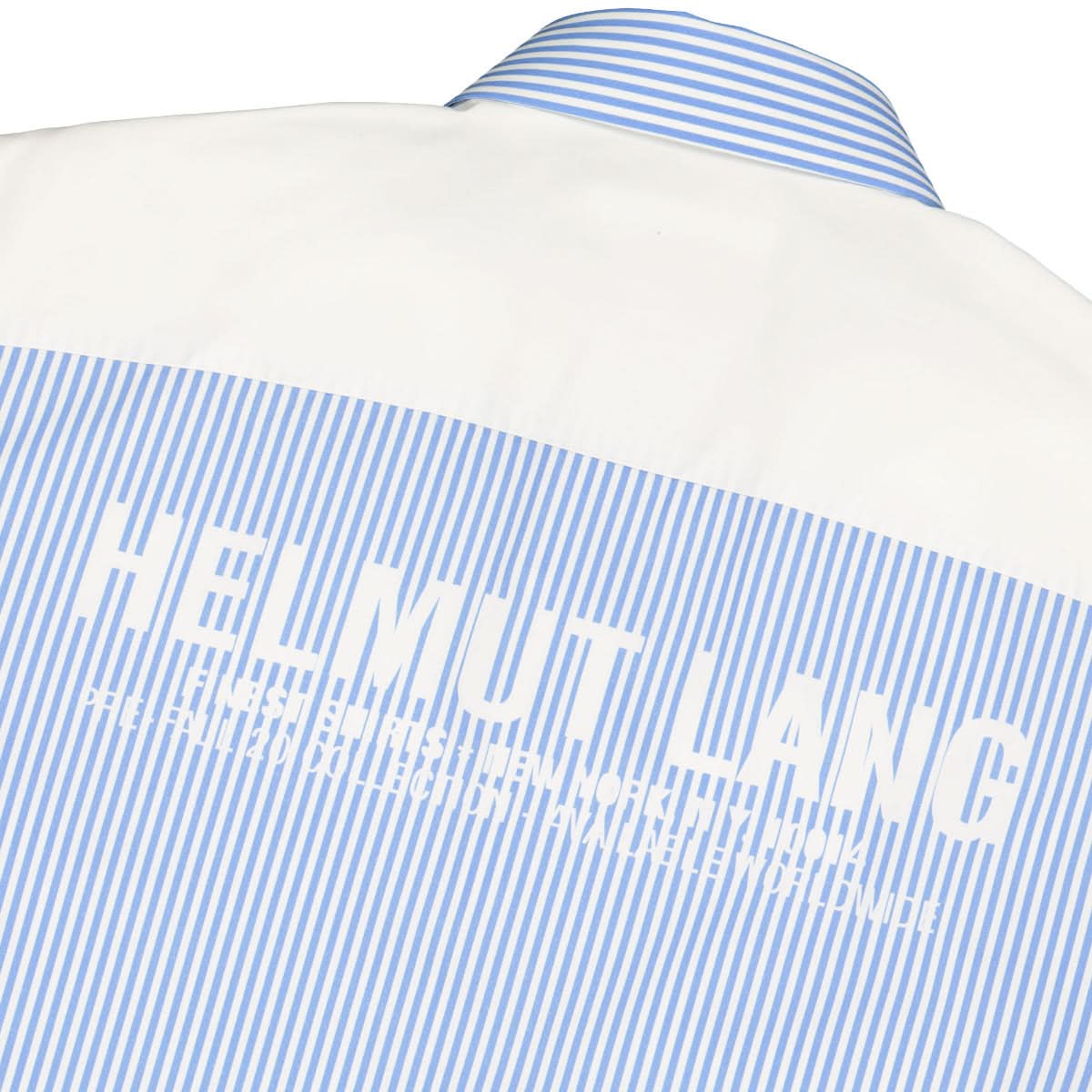 Helmut Lang Stripe PR Shirt White,Blue Detail view 5 | Gate