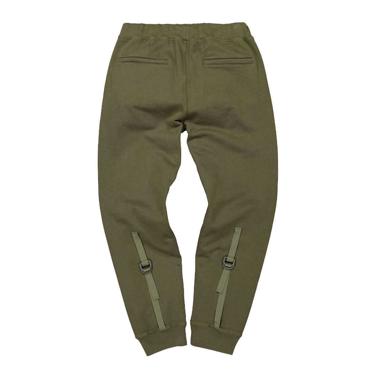 Helmut Lang Strap Sweat Pant Olive Detail view 2 | Gate