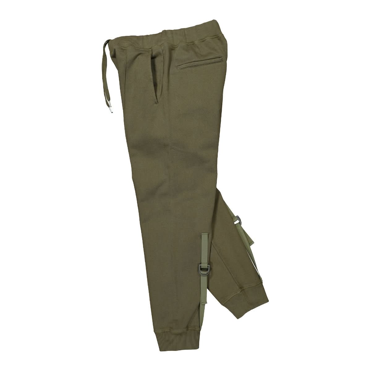 Helmut Lang Strap Sweat Pant Olive Detail view 3 | Gate