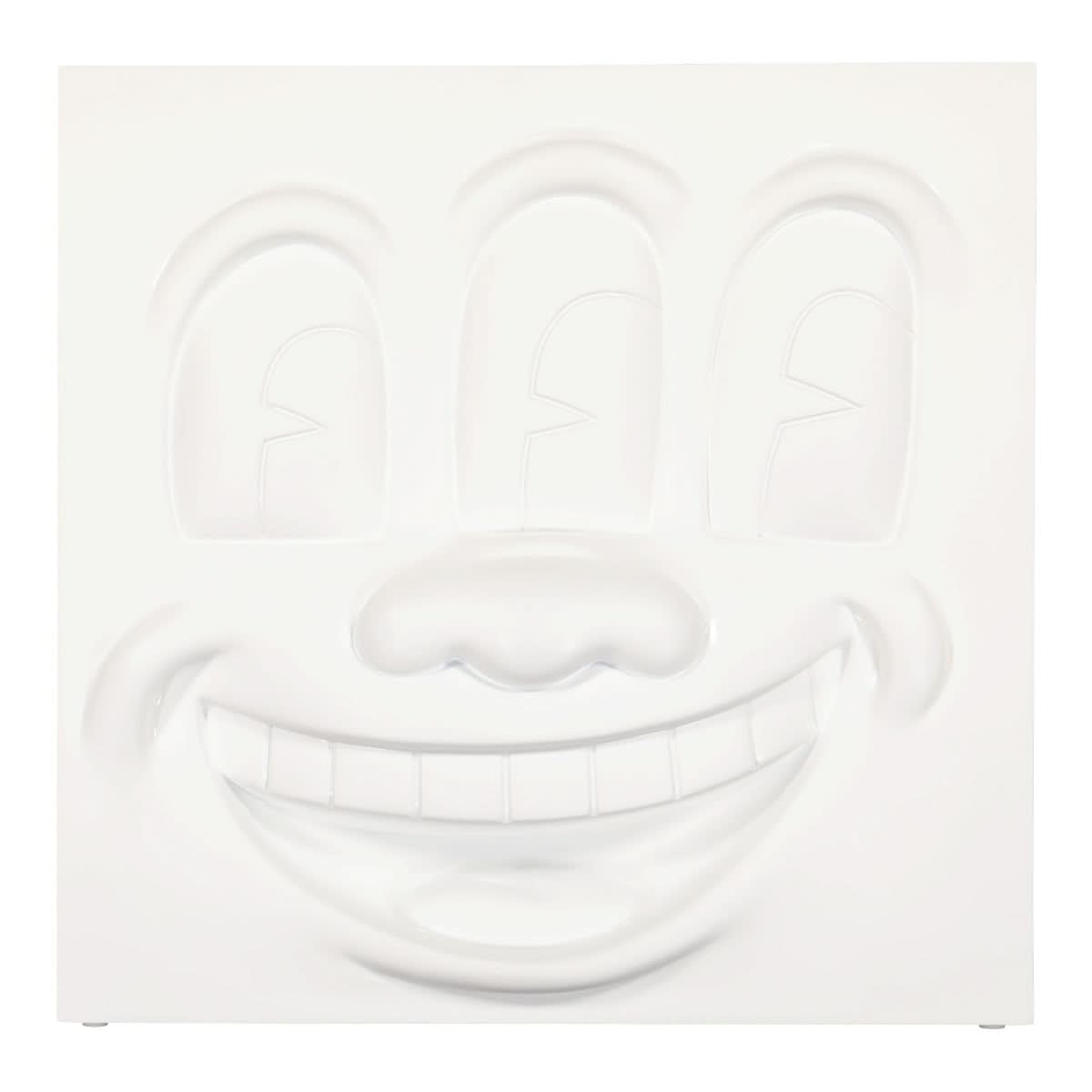 Medicom Keith Haring Three Eyed Smiling Face Statue White Detail view 1 | Gate