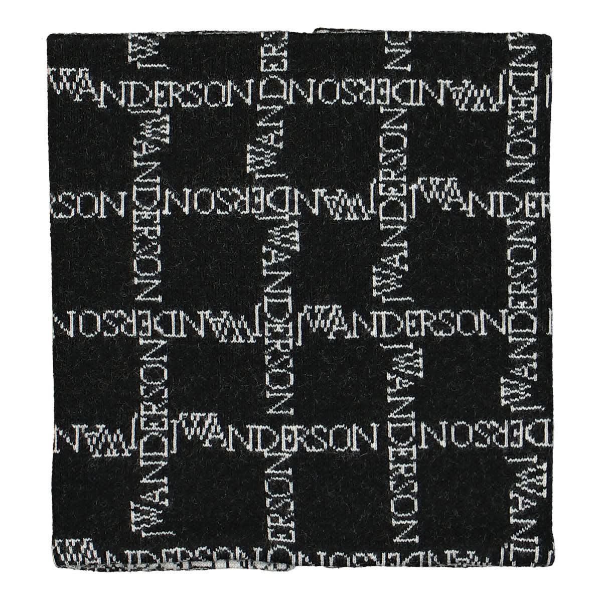 JW Anderson Logo Grid Foldover Neckband Black Detail view 1 | Gate