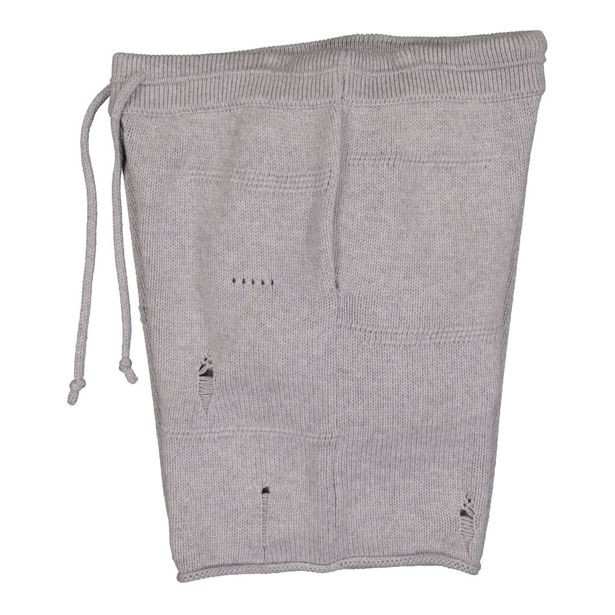 Helmut Lang Distressed Knitted Short Grey Detail view 3 | Gate