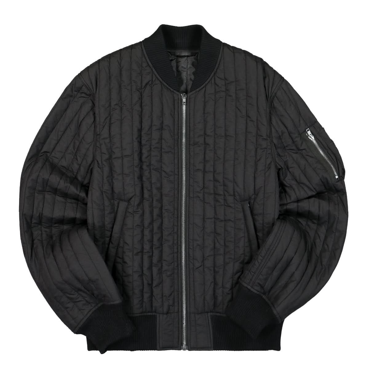 Helmut Lang Quilted Bomber Jacket Black Detail view 1 | Gate