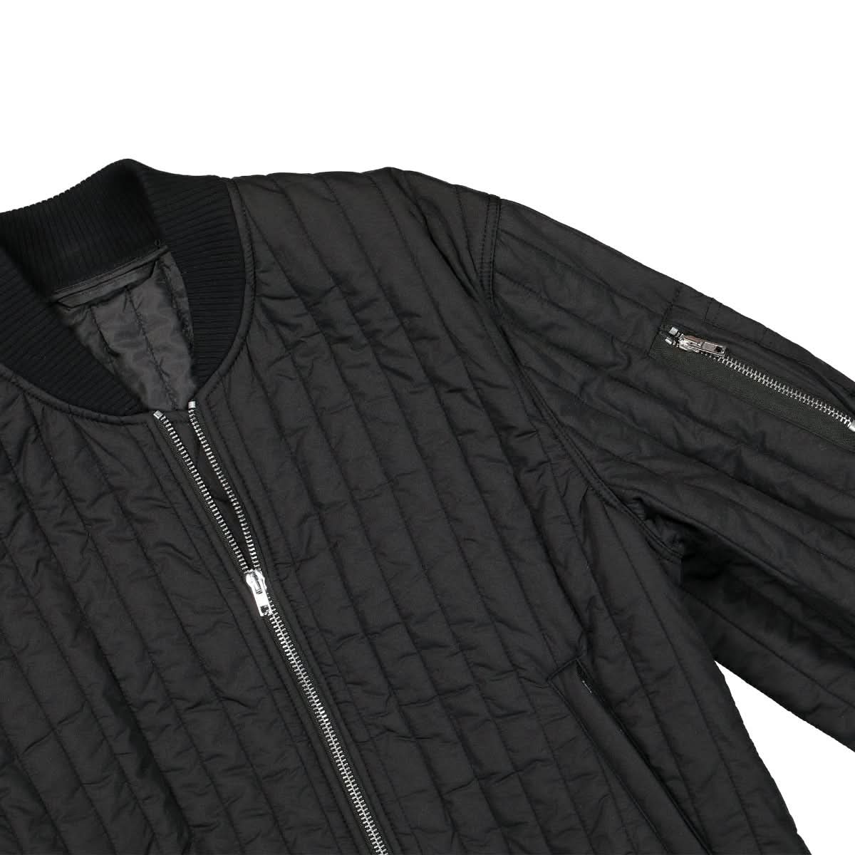 Helmut Lang Quilted Bomber Jacket Black Detail view 3 | Gate