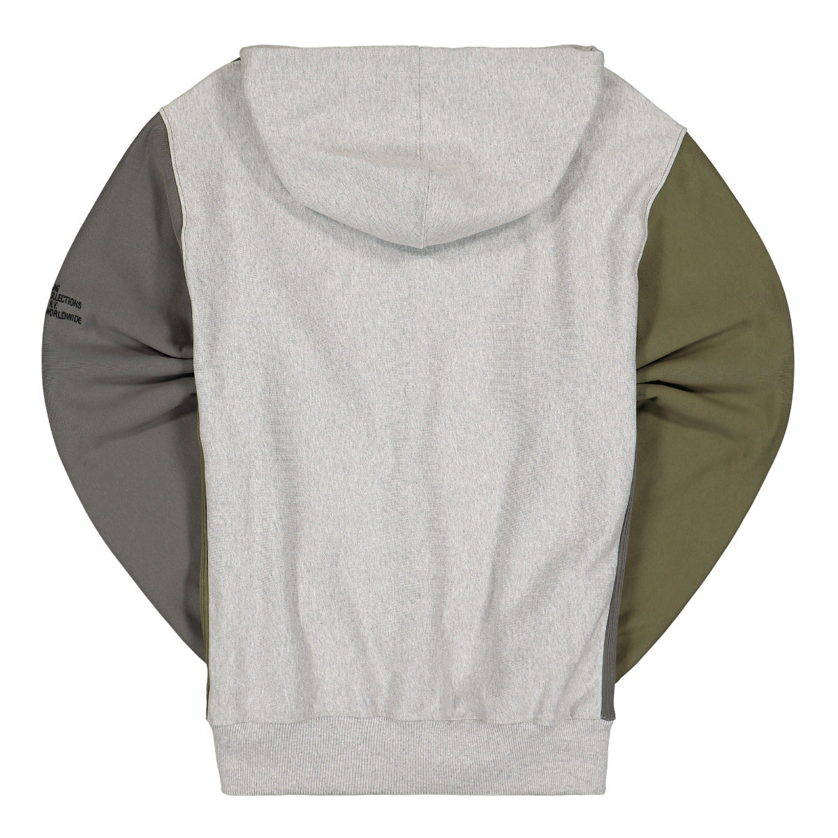 Helmut Lang Patchwork Hoodie Olive Detail view 1 | Gate