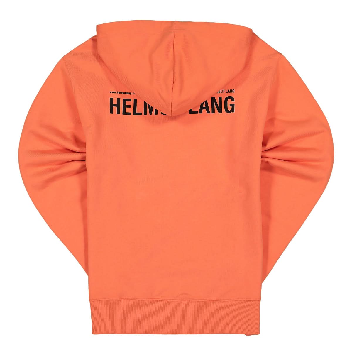 Helmut Lang Logo Mask Hoodie Orange Detail view 1 | Gate
