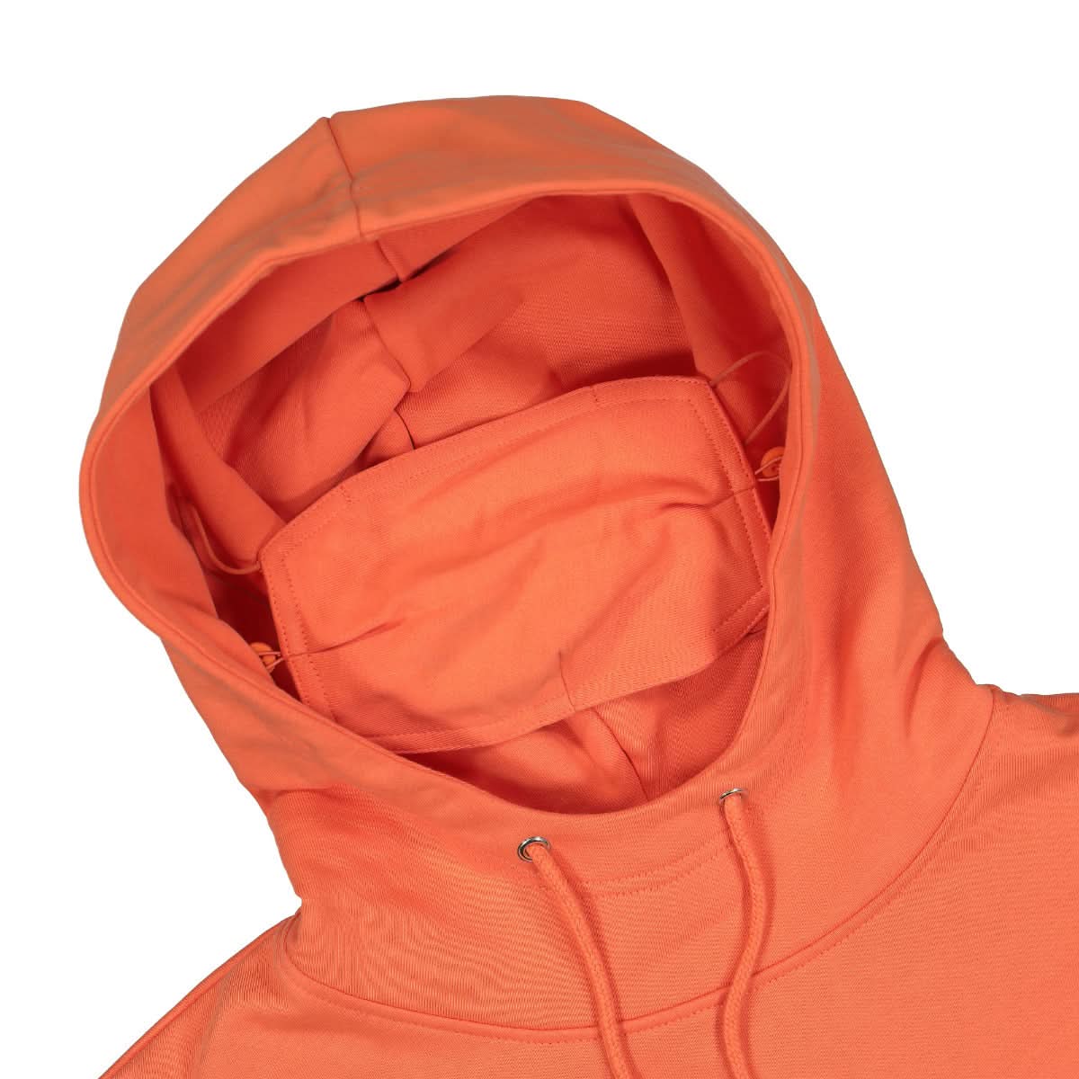 Helmut Lang Logo Mask Hoodie Orange Detail view 3 | Gate