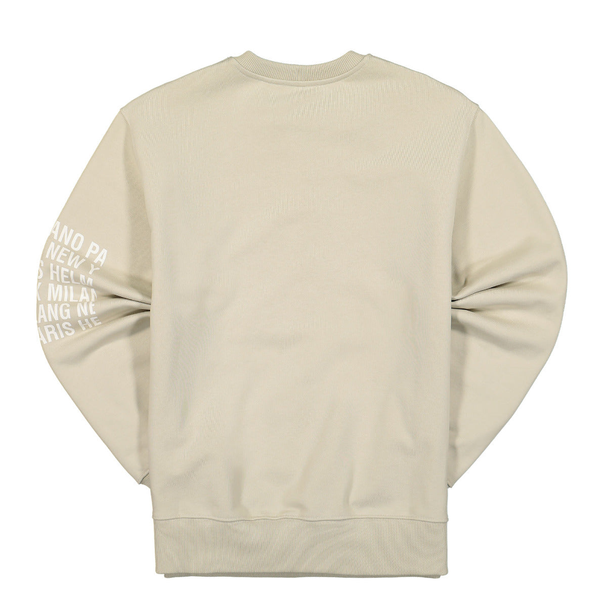 Helmut Lang Box Logo Crew Sweater Beige Detail view 2 | Gate