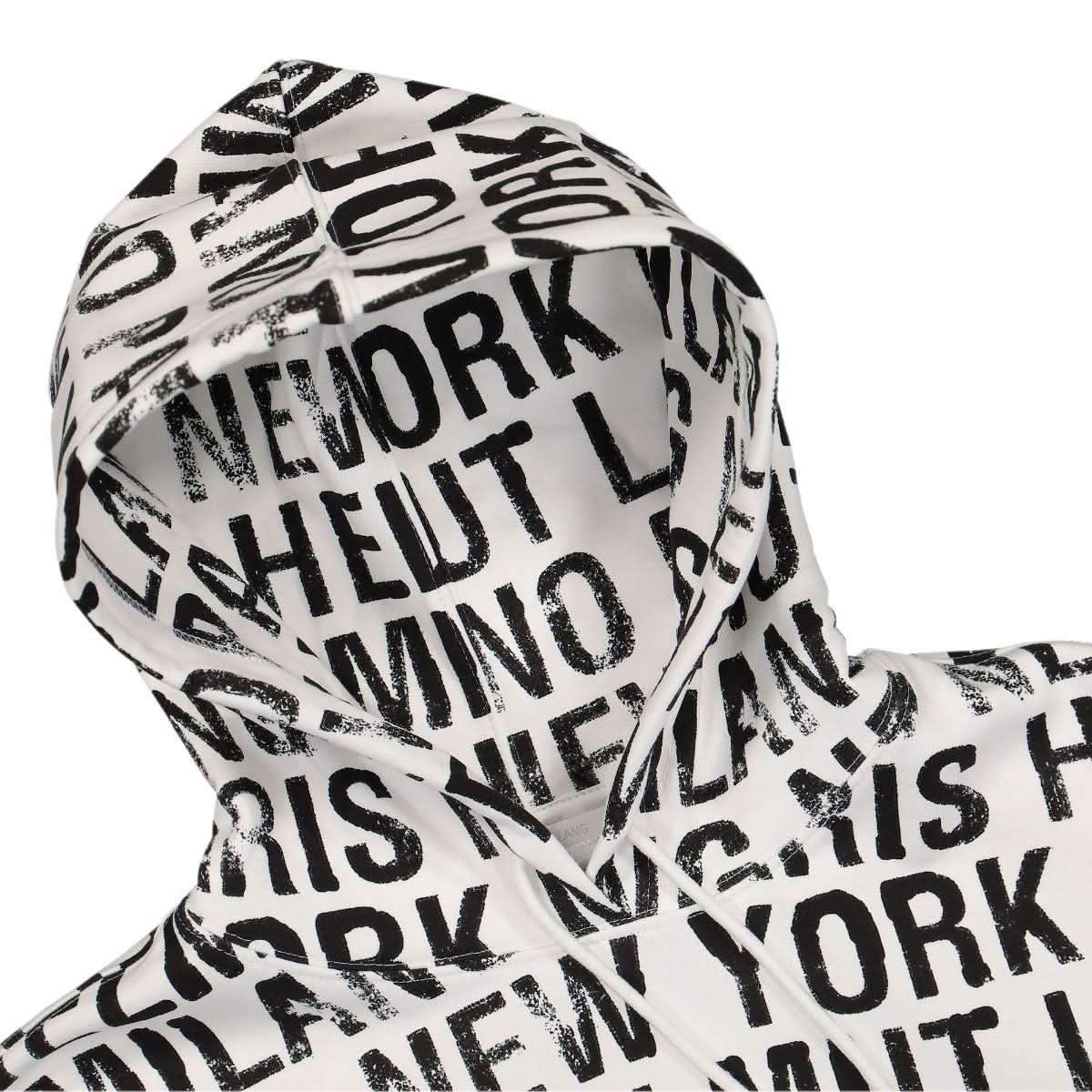 Helmut Lang All Over Hoodie Black,White Detail view 3 | Gate