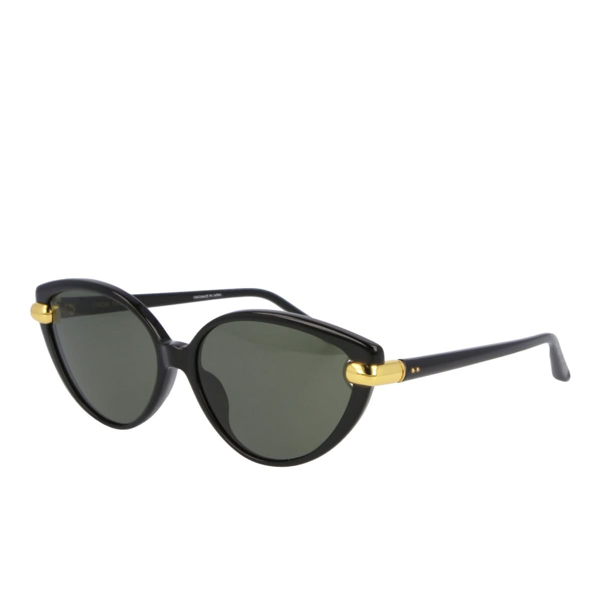 Linda Farrow Palm Cat Eye Sun Glasses Black Detail view 1 | Gate