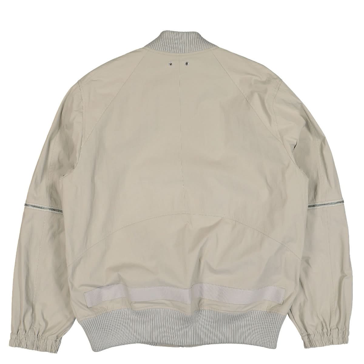 Helmut Lang Zip Mesh Bomber Jacket Grey Detail view 2 | Gate
