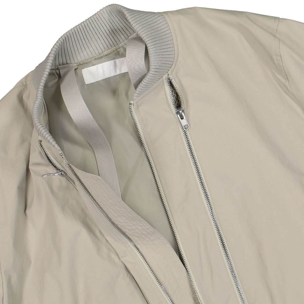 Helmut Lang Zip Mesh Bomber Jacket Grey Detail view 3 | Gate