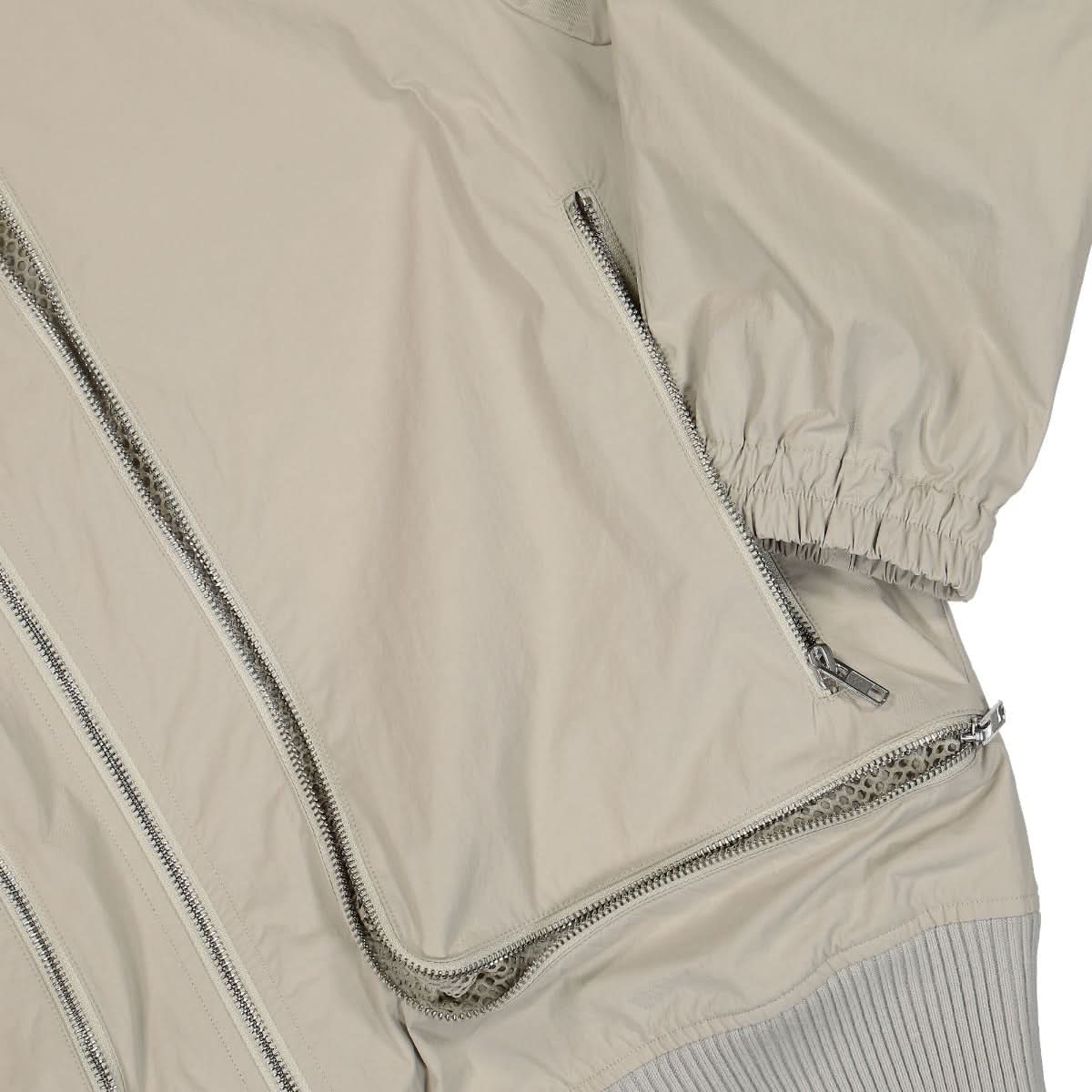 Helmut Lang Zip Mesh Bomber Jacket Grey Detail view 4 | Gate