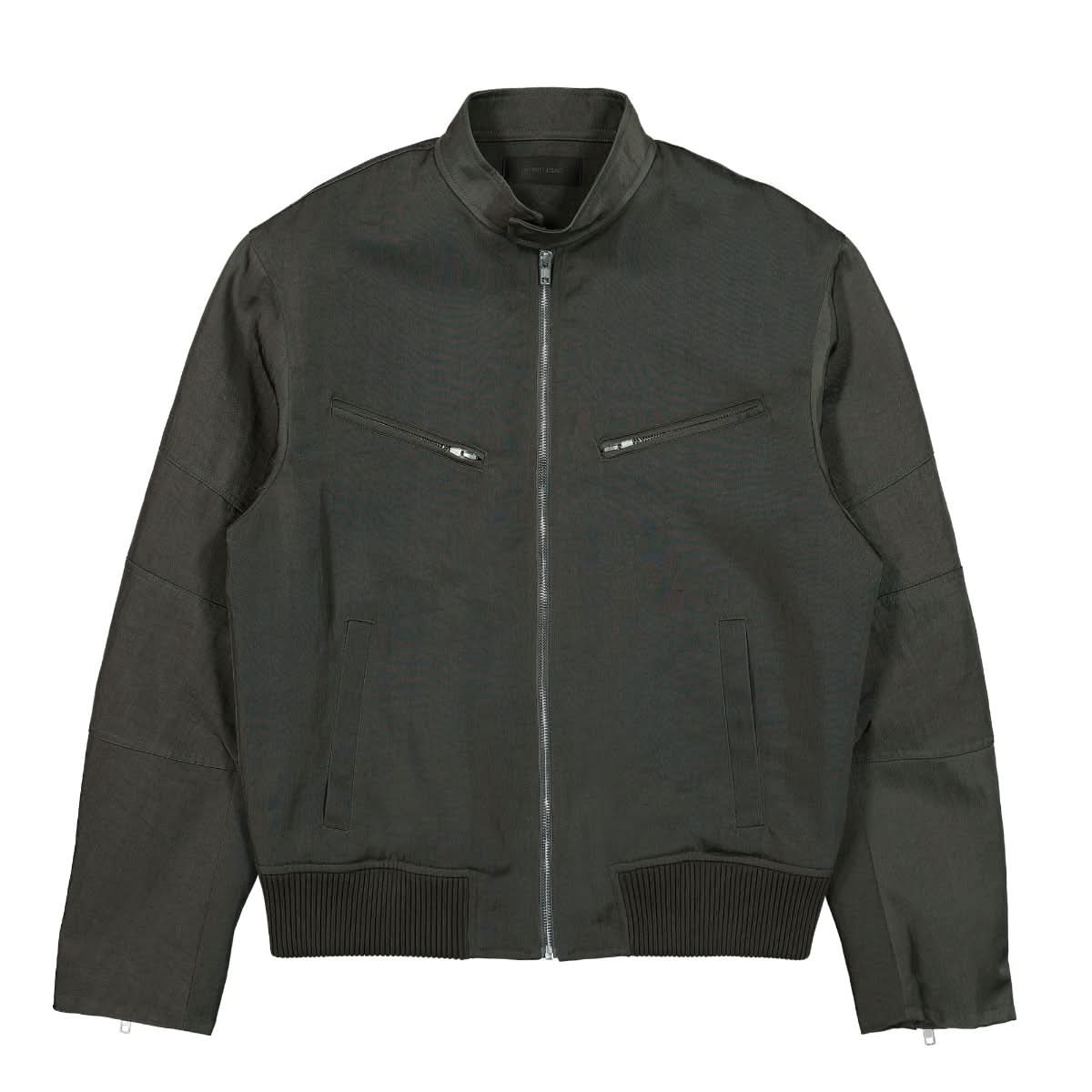 Helmut Lang Nylon Moto Flight Jacket Black Detail view 1 | Gate