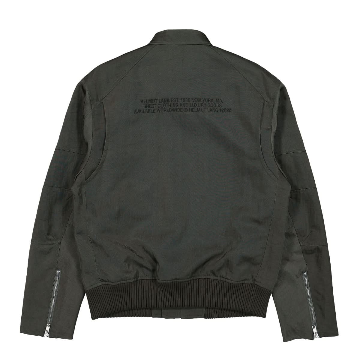 Helmut Lang Nylon Moto Flight Jacket Black Detail view 2 | Gate