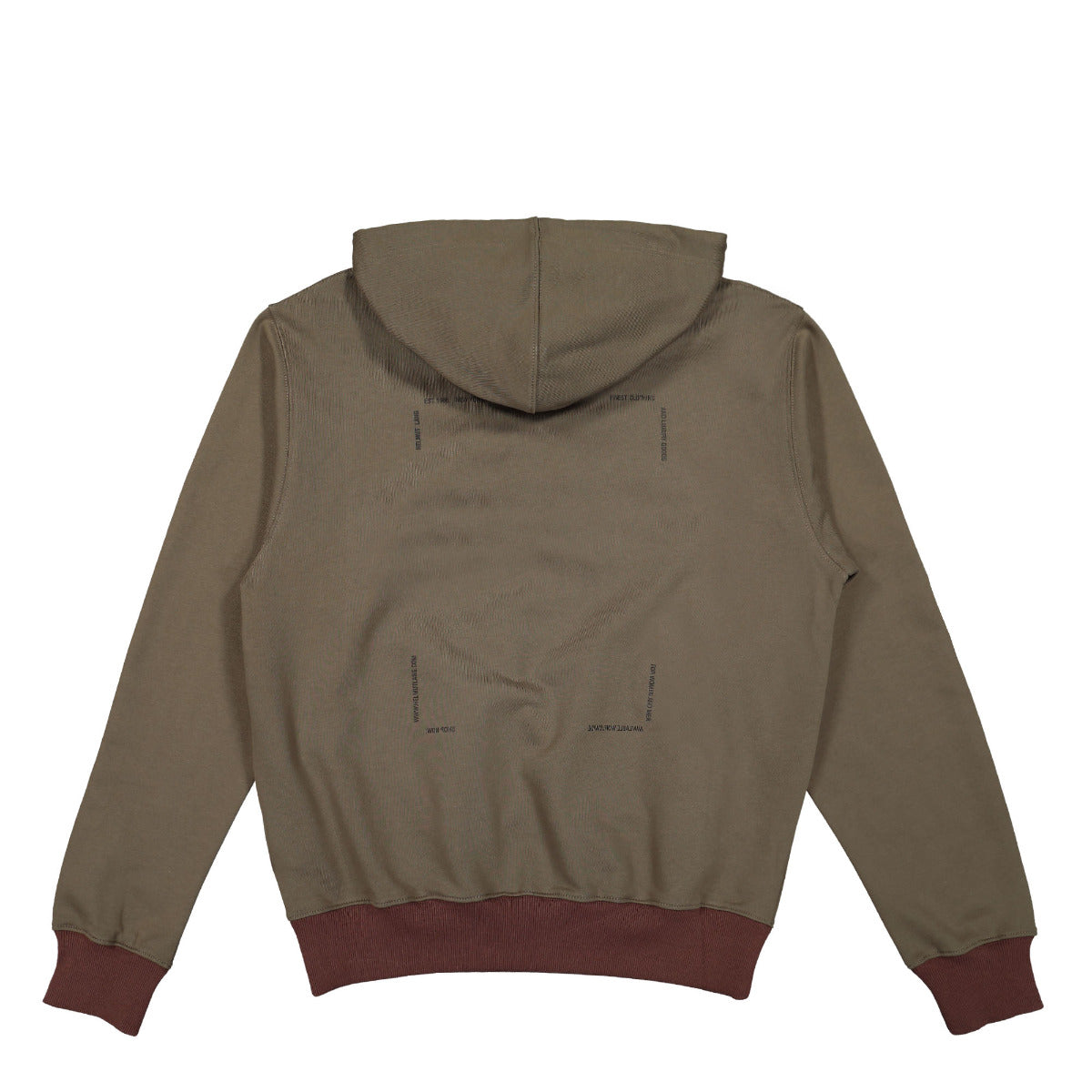 Helmut Lang Combo Hoodie Brown,Olive Detail view 2 | Gate