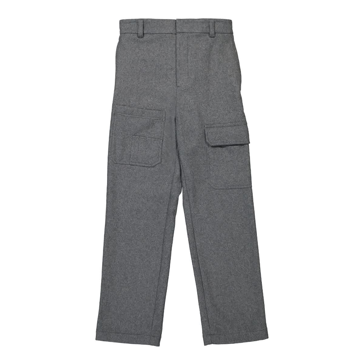 Helmut Lang Flannel Pant Grey Detail view 1 | Gate