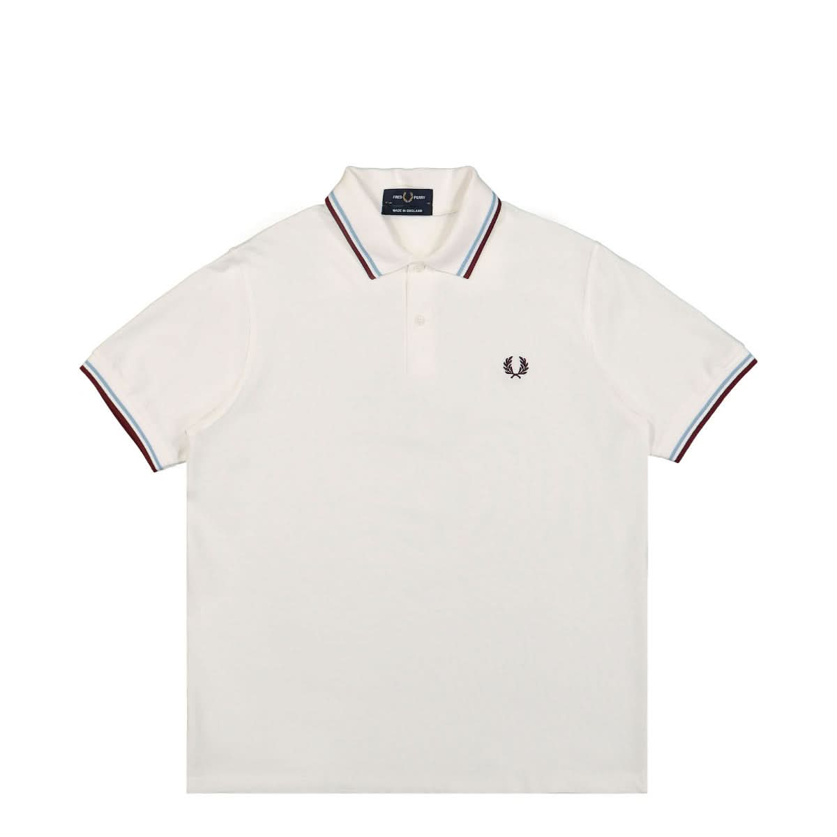 Fred Perry Twin Tipped Shirt White Detail view 1 | Gate