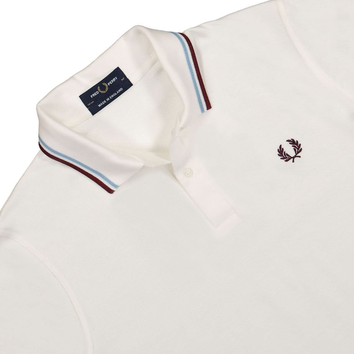 Fred Perry Twin Tipped Shirt White Detail view 3 | Gate