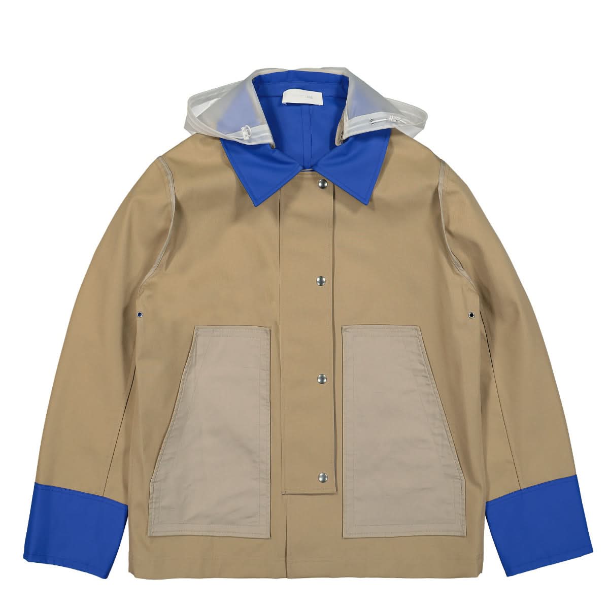Helmut Lang Rubber Mac Coat Beige,Blue Detail view 1 | Gate
