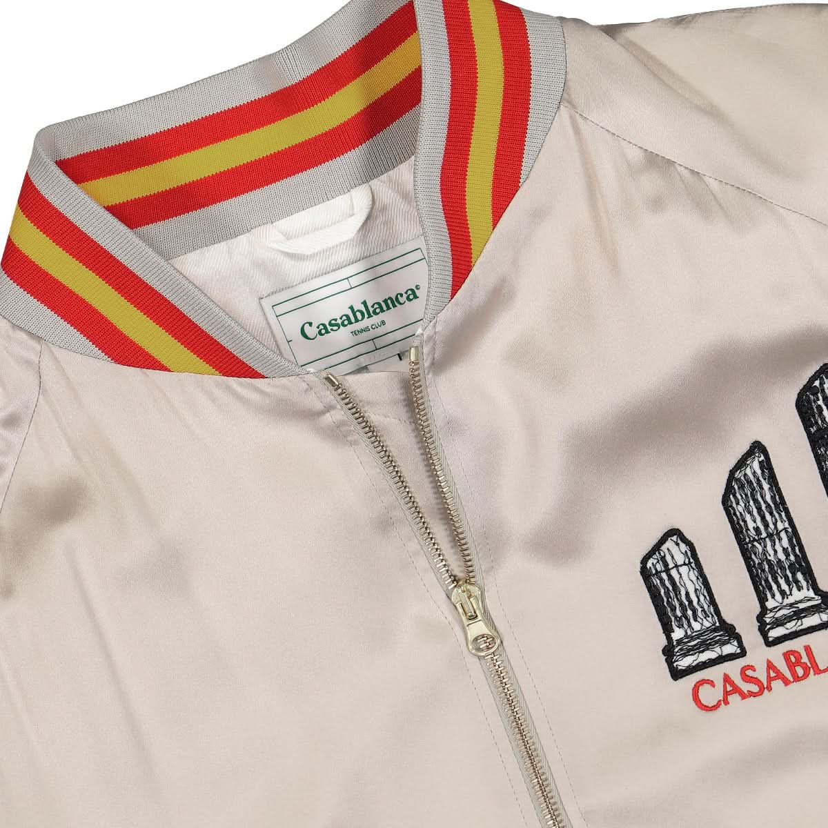 Casablanca Embroidered Souvenir Jacket Grey Detail view 3 | Gate