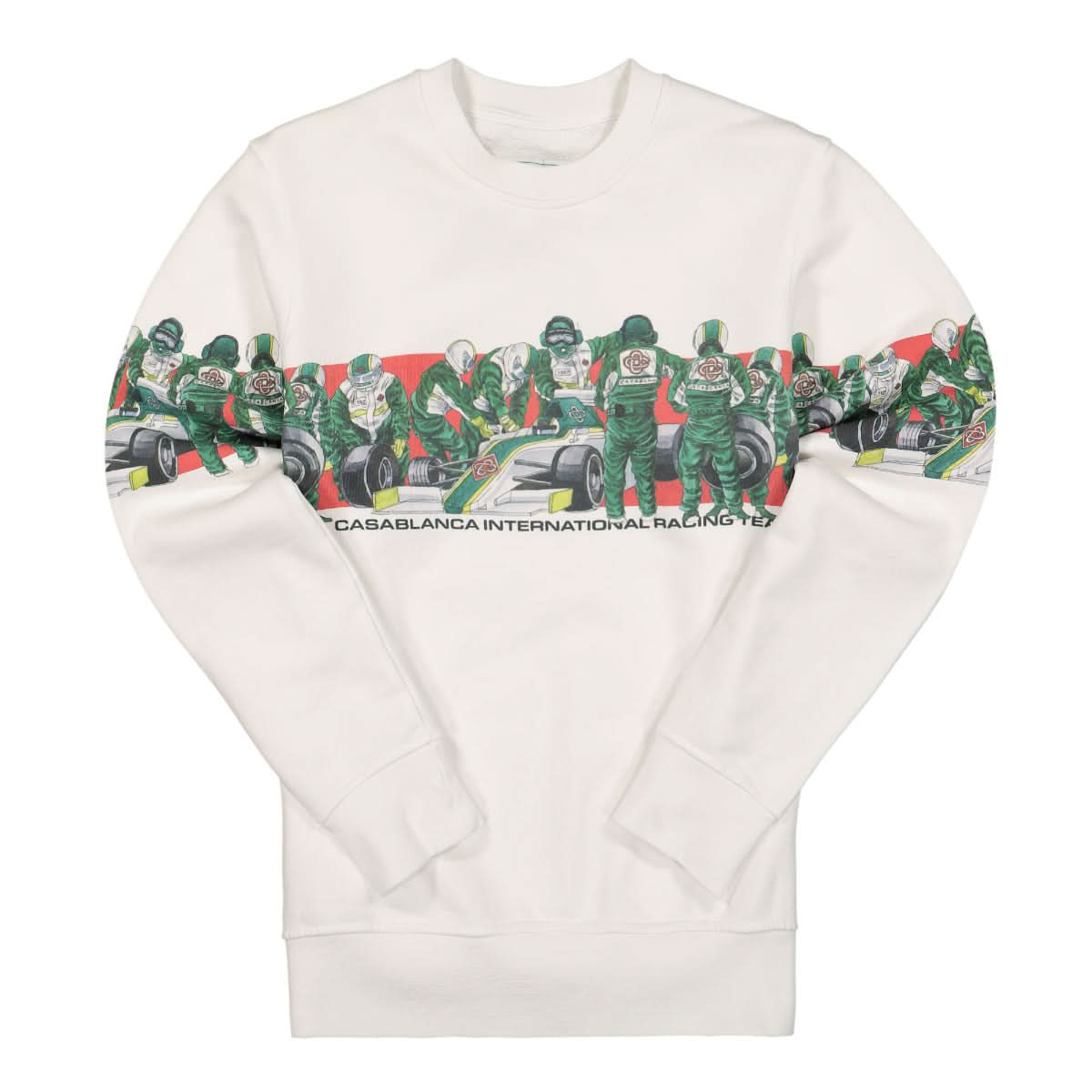 Casablanca Pit Crew Printed Sweatshirt White Detail view 1 | Gate