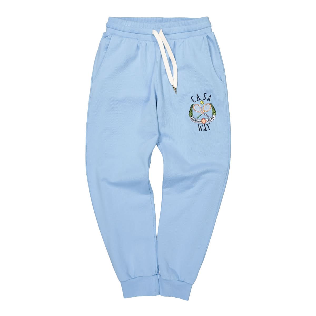 Casablanca Casaway Tennis Club Embroidered Sweatpant Blue Detail view 1 | Gate