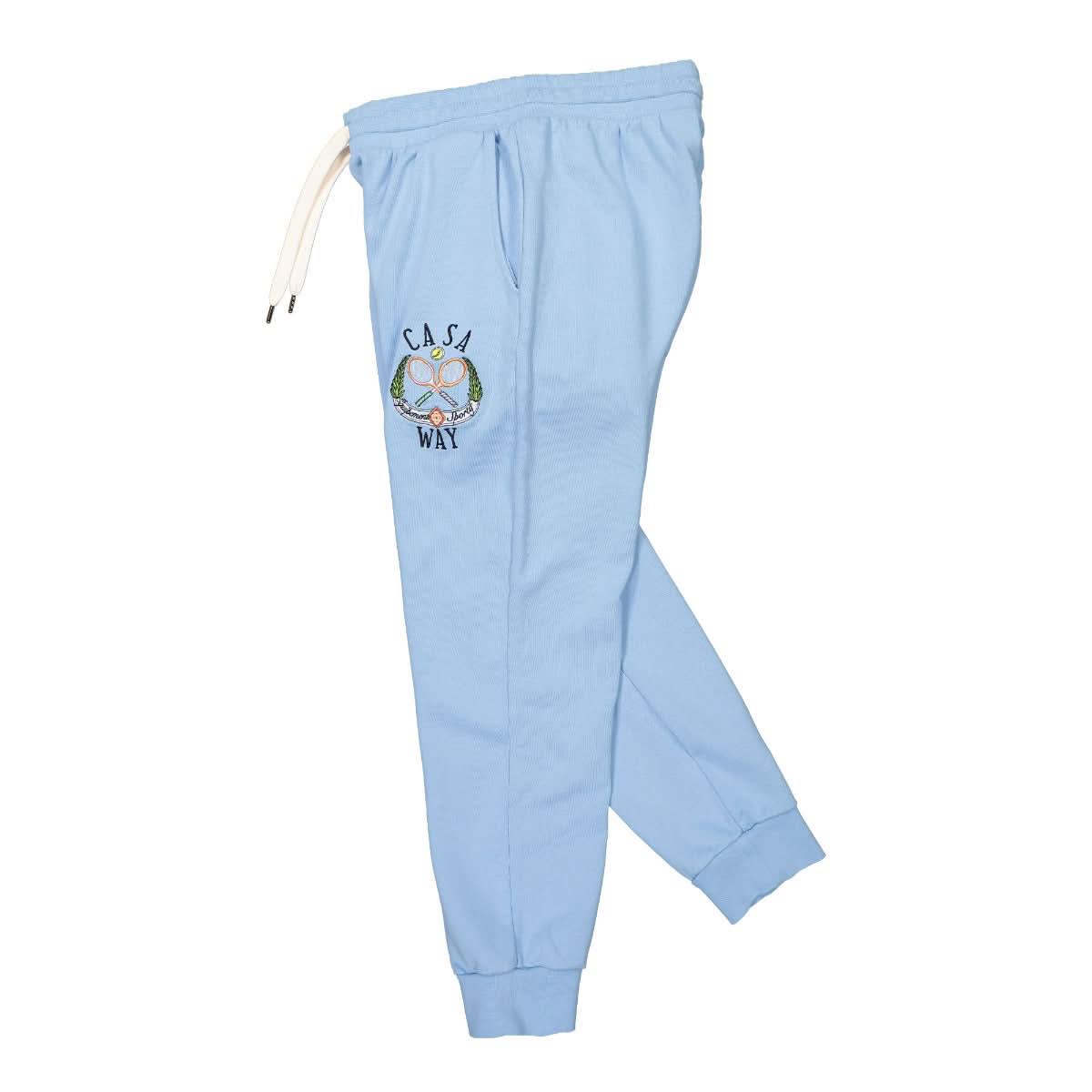 Casablanca Casaway Tennis Club Embroidered Sweatpant Blue Detail view 3 | Gate