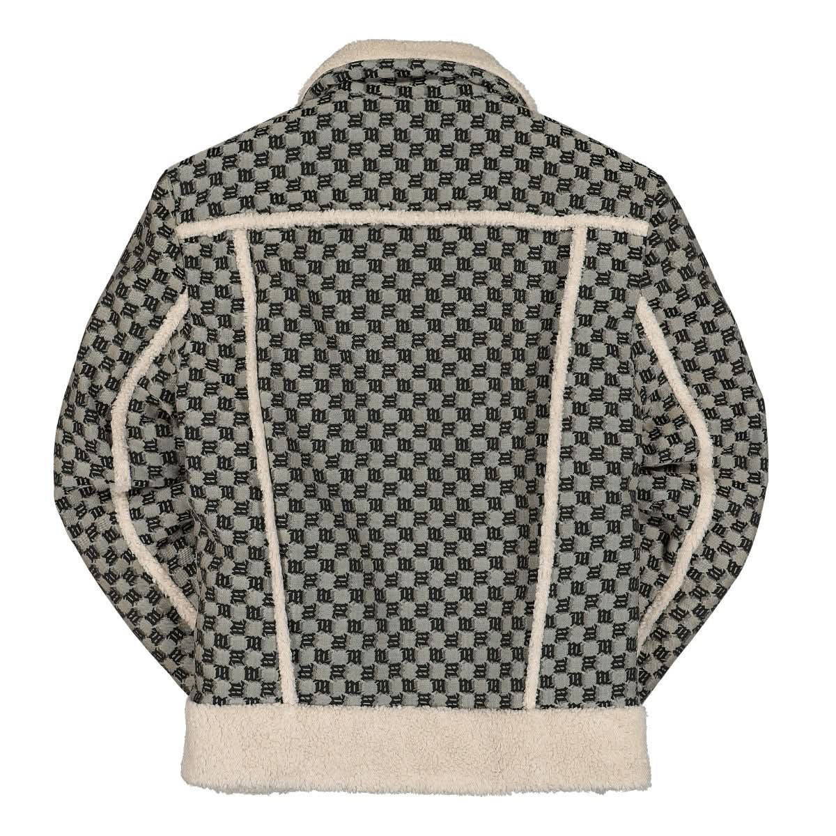 MISBHV Jacquard Canvas Monogram Upcycled Sherpa Grey Detail view 2 | Gate