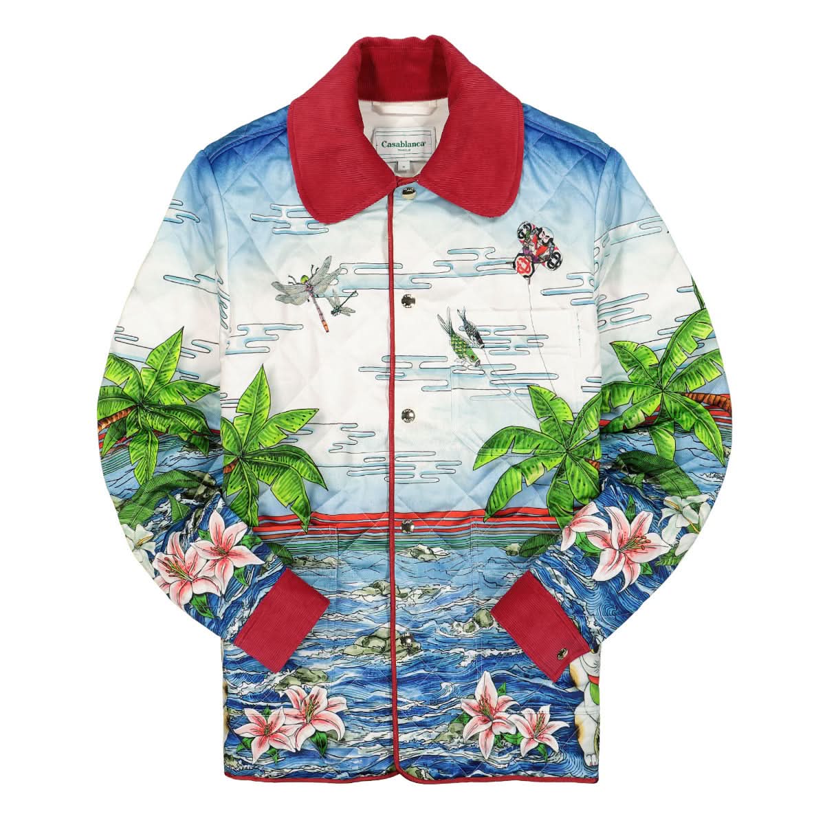 Casablanca Printed and Quilted Hunting Jacket Multicolor Detail view 1 | Gate