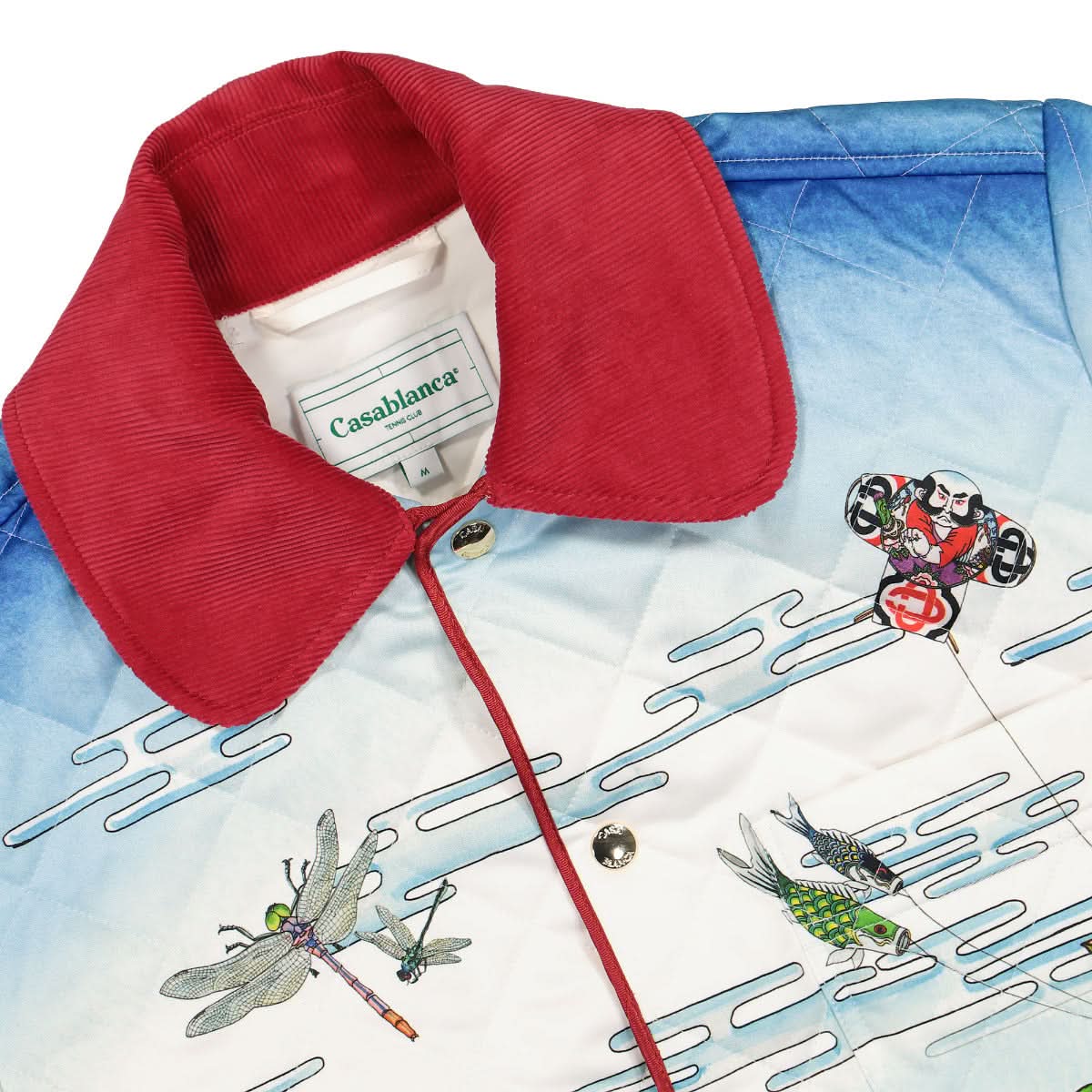 Casablanca Printed and Quilted Hunting Jacket Multicolor Detail view 3 | Gate