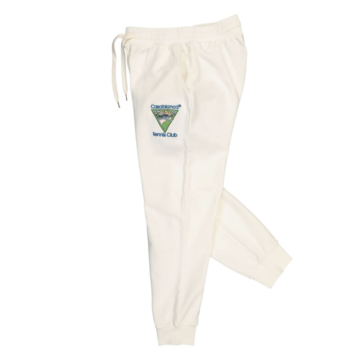 Casablanca Embroidered Sweatpant White Detail view 3 | Gate