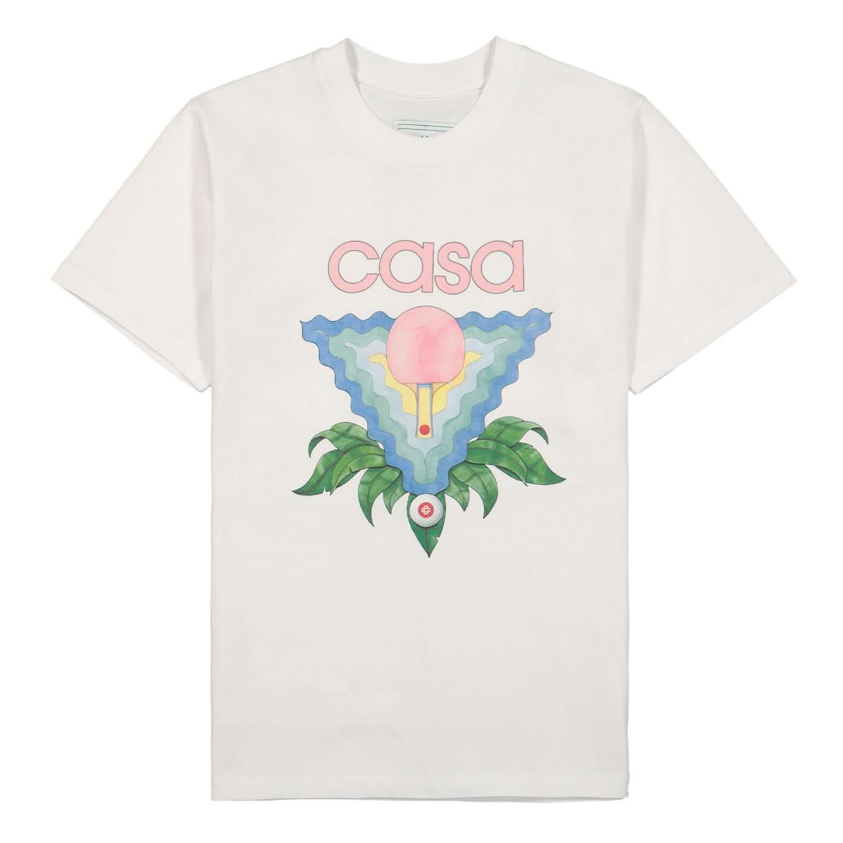 Casablanca Screen Printed T-Shirt White Detail view 1 | Gate