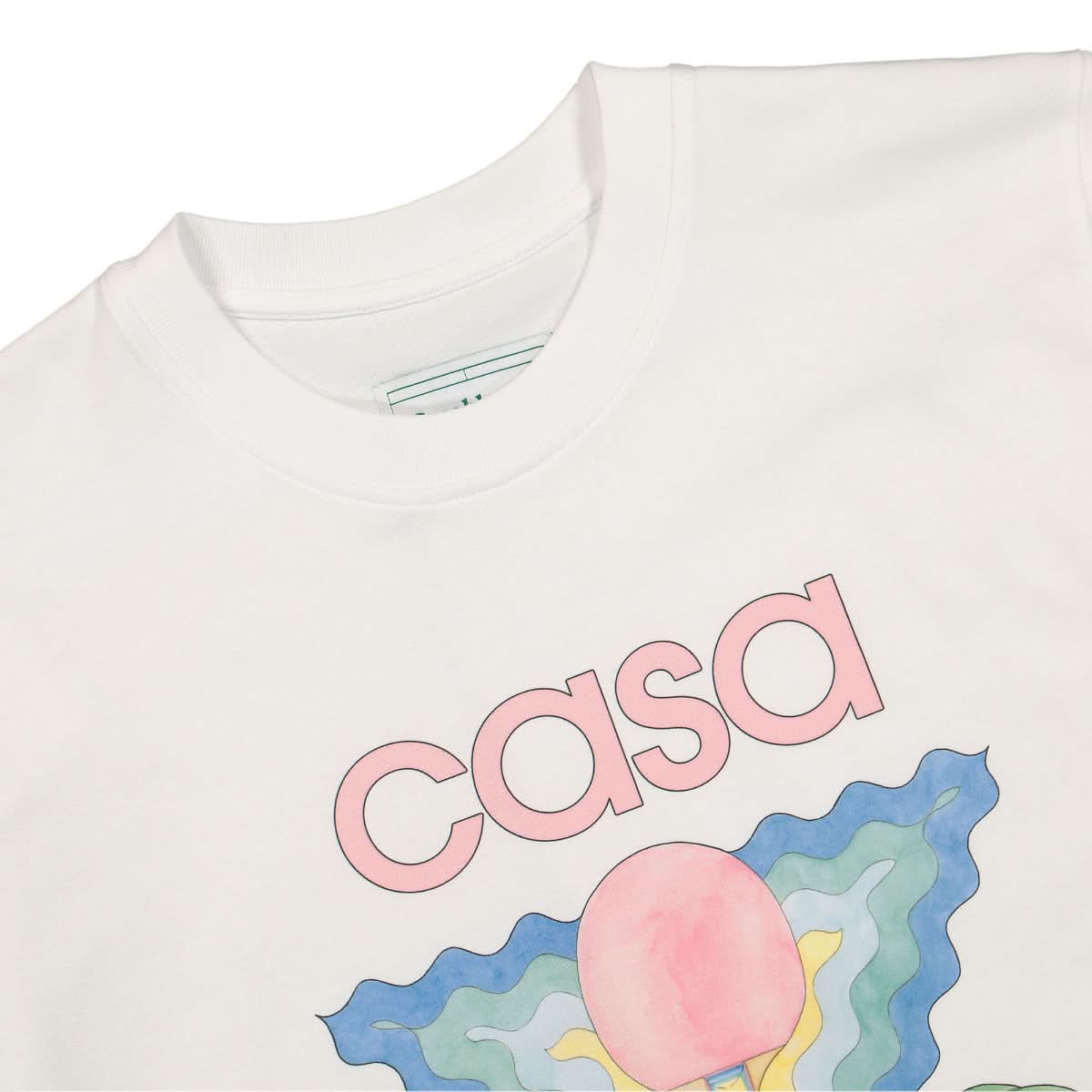 Casablanca Screen Printed T-Shirt White Detail view 3 | Gate