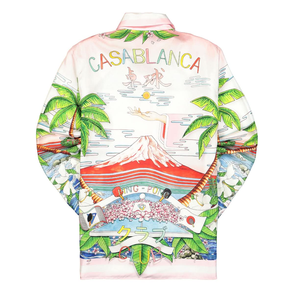 Casablanca Long Sleeve Silk Shirt Multicolor Detail view 2 | Gate