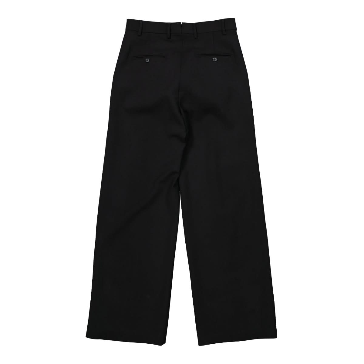 VETEMENTS Wide Leg Tailored Pants Black Detail view 2 | Gate