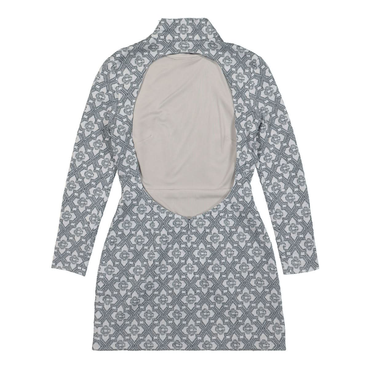 Casablanca Low Back Mini Dress Grey,Blue Detail view 2 | Gate
