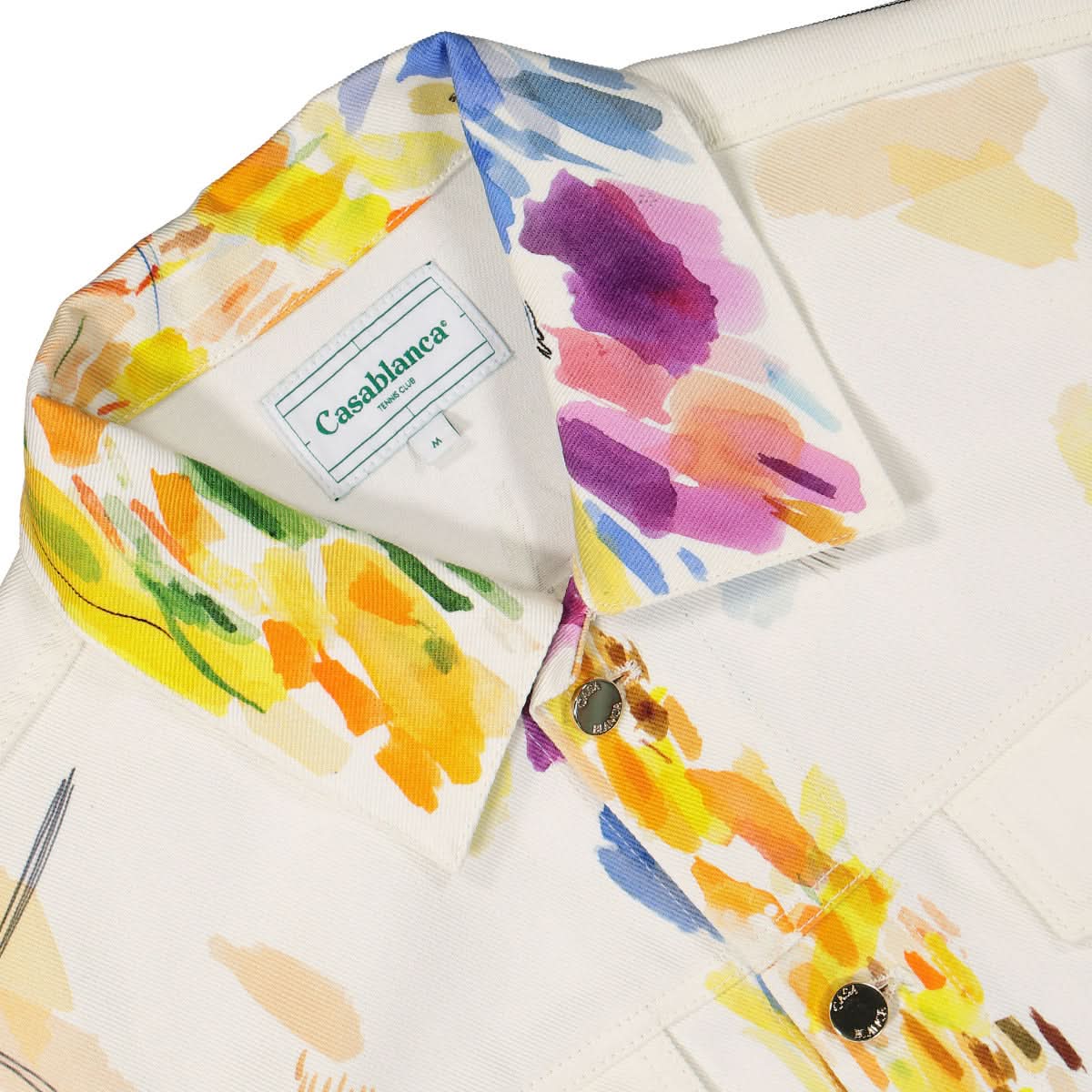 Casablanca Printed Denim Jacket Multicolor Detail view 3 | Gate