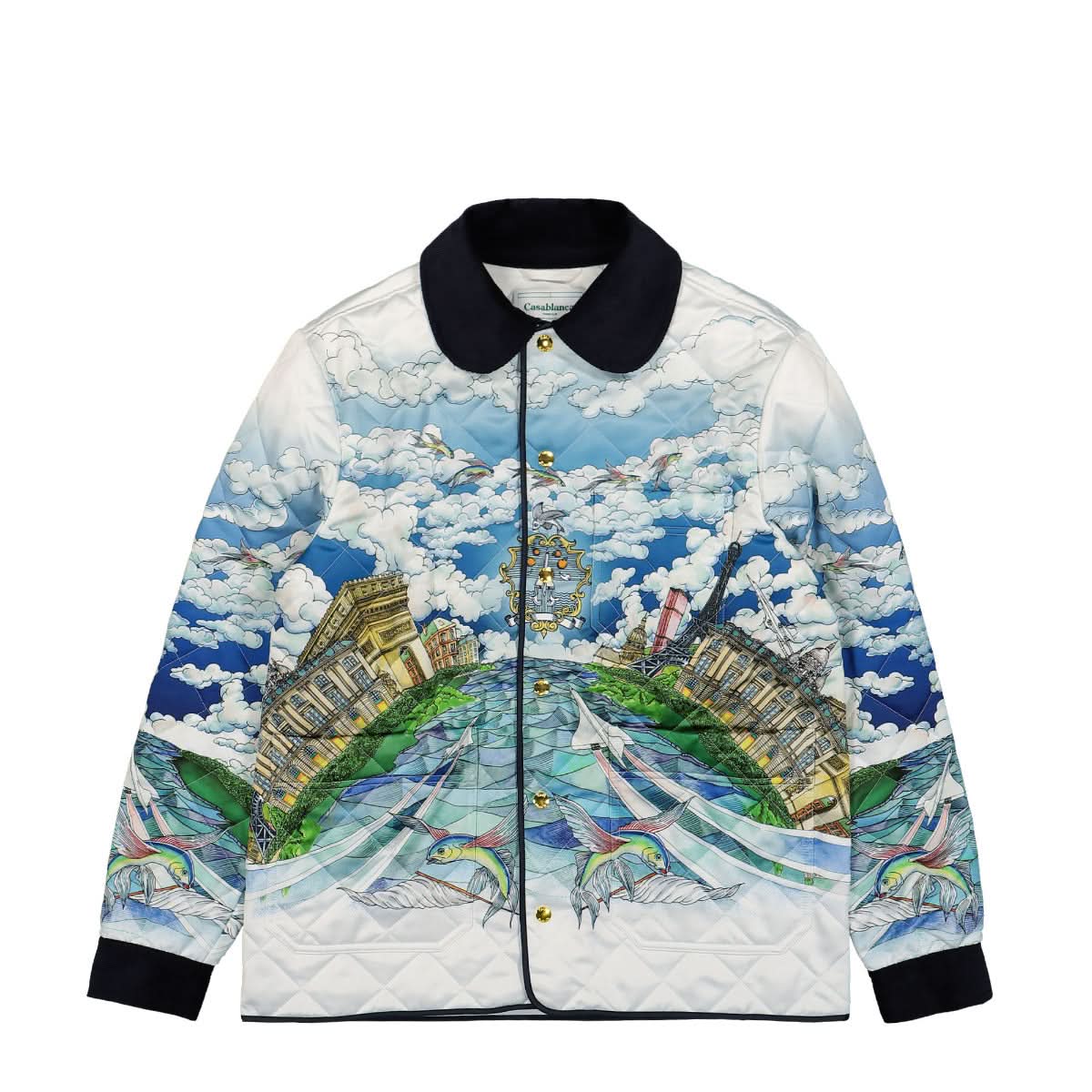 Casablanca Printed And Quilted Hunting Jacket Multicolor Detail view 1 | Gate