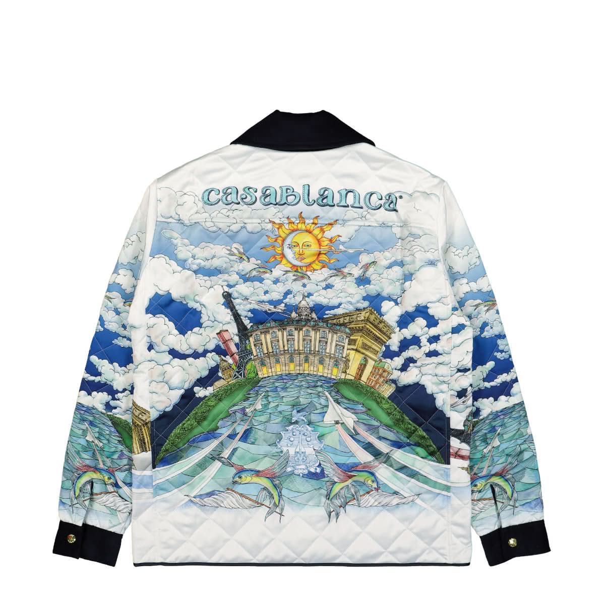 Casablanca Printed And Quilted Hunting Jacket Multicolor Detail view 1 | Gate