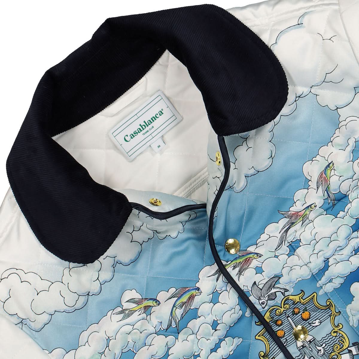 Casablanca Printed And Quilted Hunting Jacket Multicolor Detail view 3 | Gate