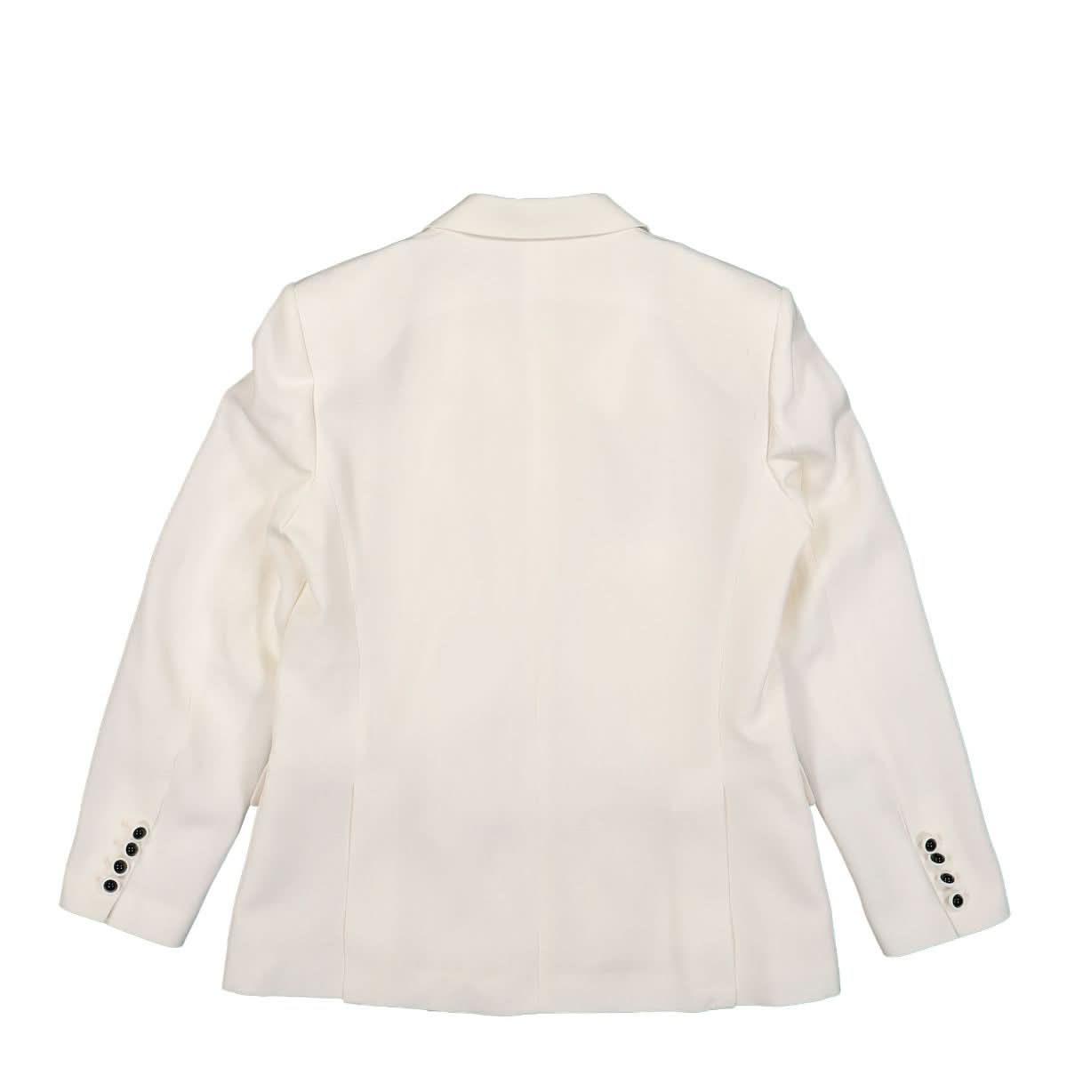 Casablanca Contrast Lapel Double Breasted Blazer White Detail view 2 | Gate